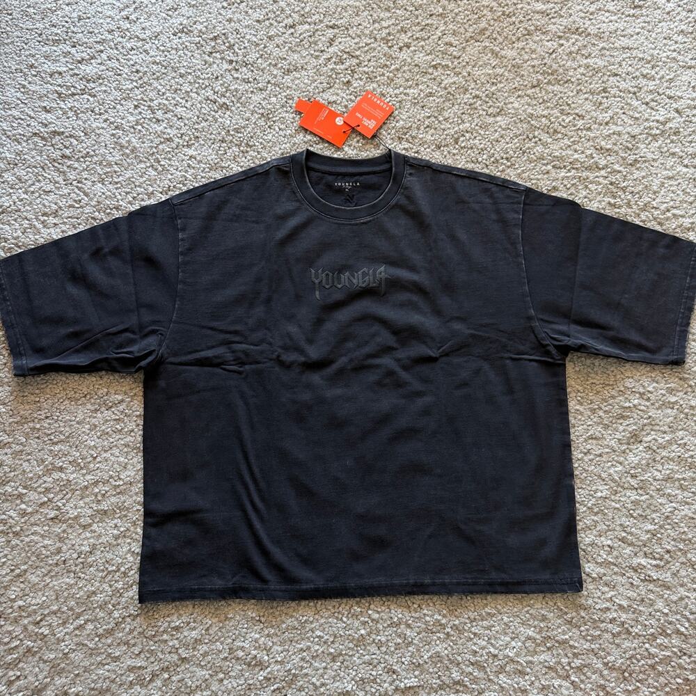 Men's YoungLA(SoldOut) 4183 MidnightCollectionOversizedHeavy, NWT XL BlackWash